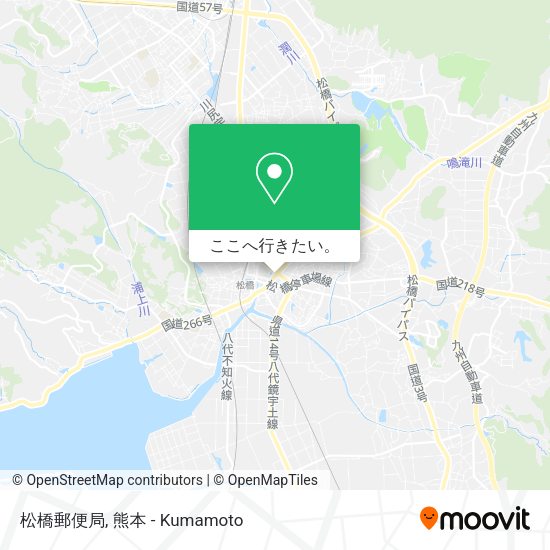 松橋郵便局地図