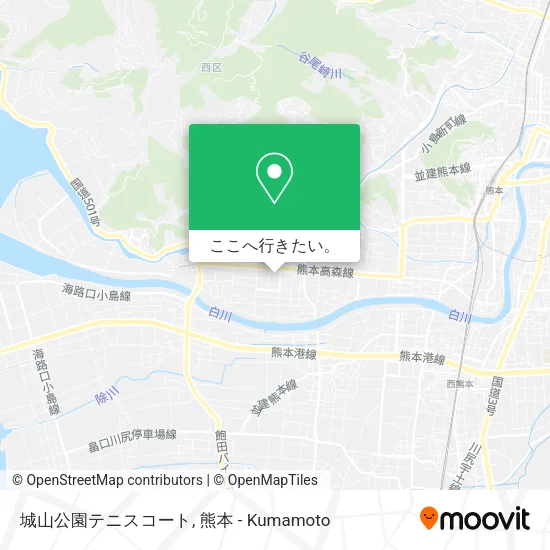 城山公園テニスコート地図