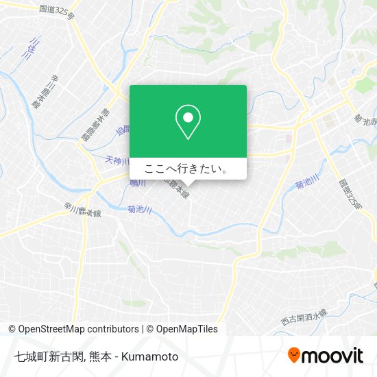 七城町新古閑地図