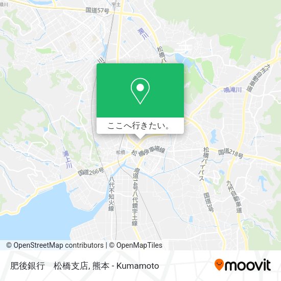 肥後銀行　松橋支店地図