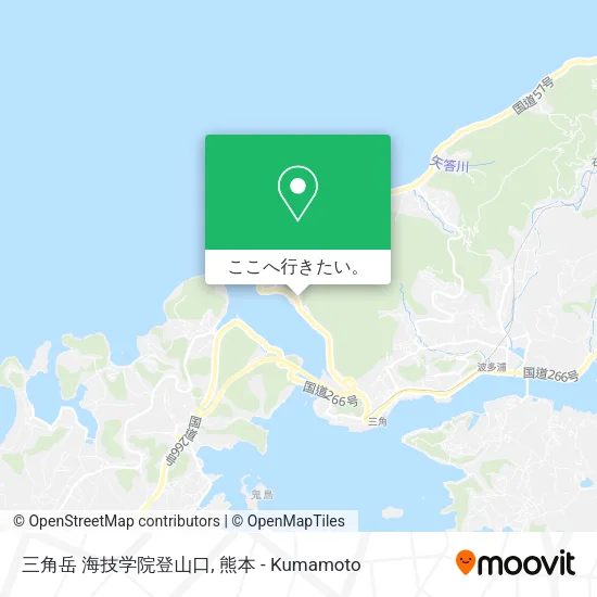 三角岳 海技学院登山口地図