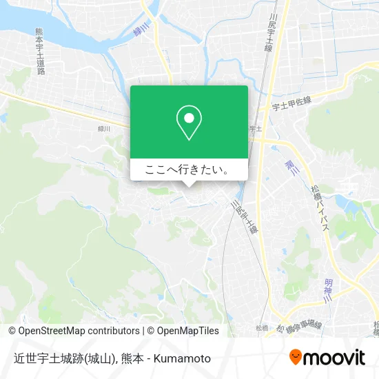 近世宇土城跡(城山)地図