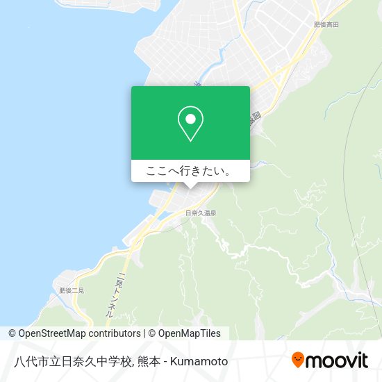 八代市立日奈久中学校地図