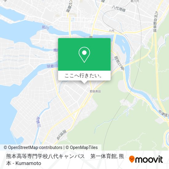 熊本高等専門学校八代キャンパス　第一体育館地図