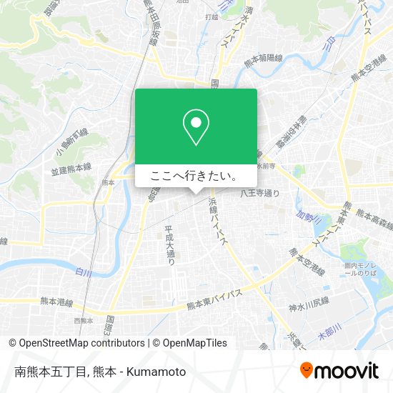 南熊本五丁目地図