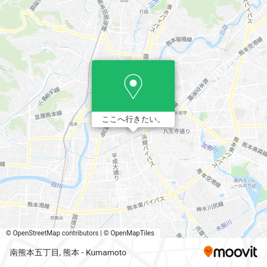 南熊本五丁目地図