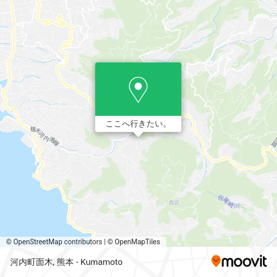 河内町面木地図