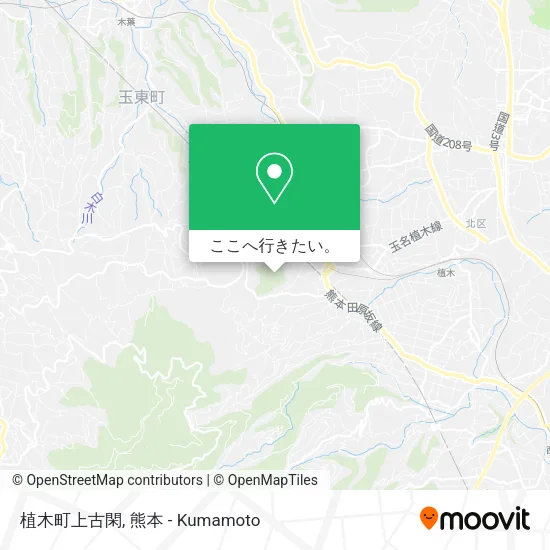 植木町上古閑地図