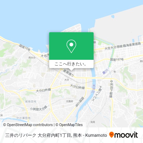 三井のリパーク 大分府内町1丁目地図