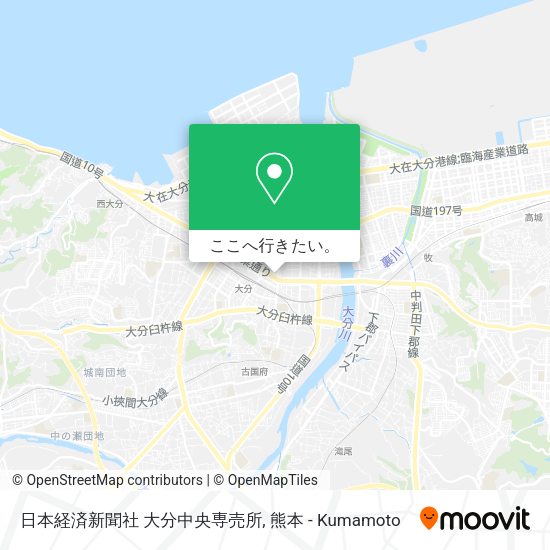 日本経済新聞社 大分中央専売所地図