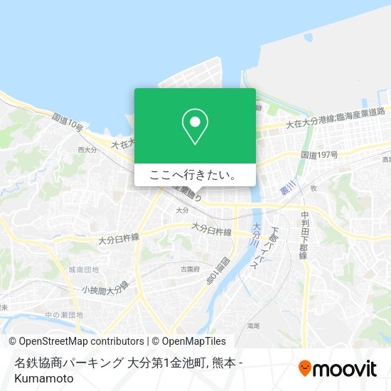 名鉄協商パーキング 大分第1金池町地図