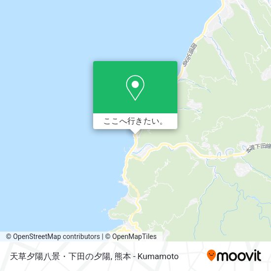 天草夕陽八景・下田の夕陽地図