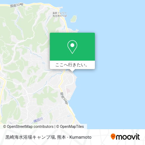 黒崎海水浴場キャンプ場地図