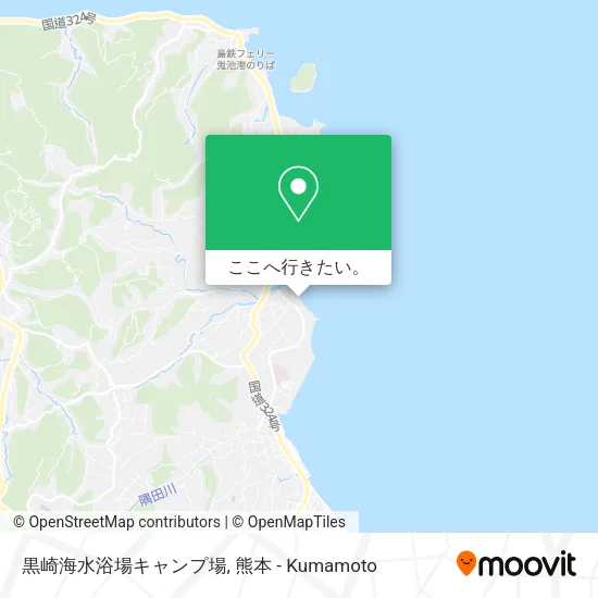 黒崎海水浴場キャンプ場地図