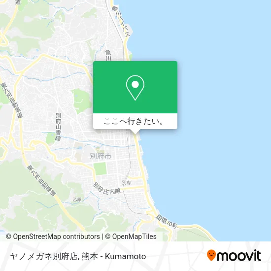 ヤノメガネ別府店地図