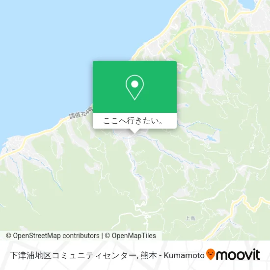 下津浦地区コミュニティセンター地図