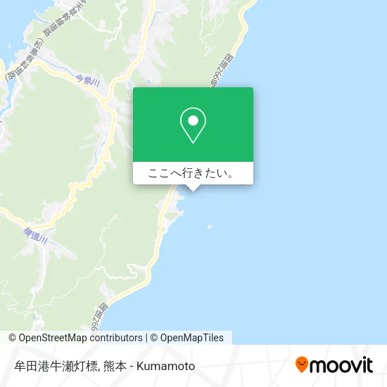 牟田港牛瀬灯標地図