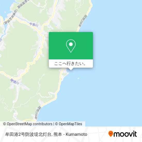 牟田港2号防波堤北灯台地図