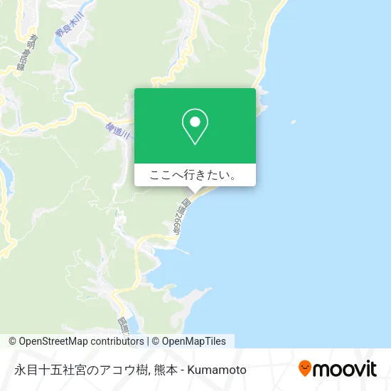 永目十五社宮のアコウ樹地図