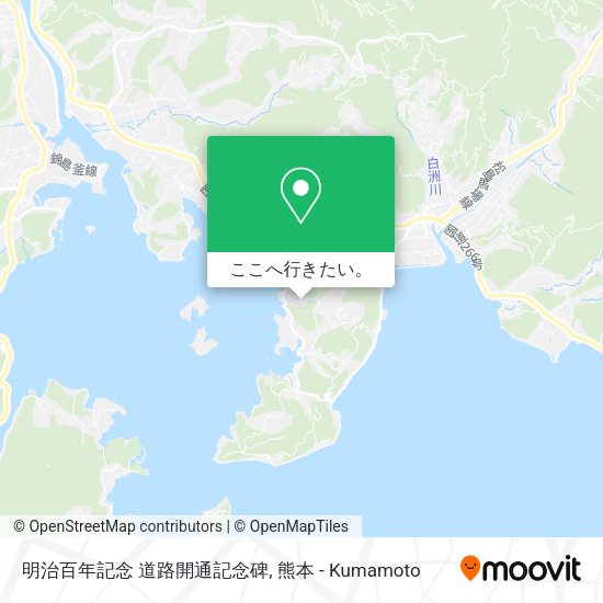 明治百年記念 道路開通記念碑地図