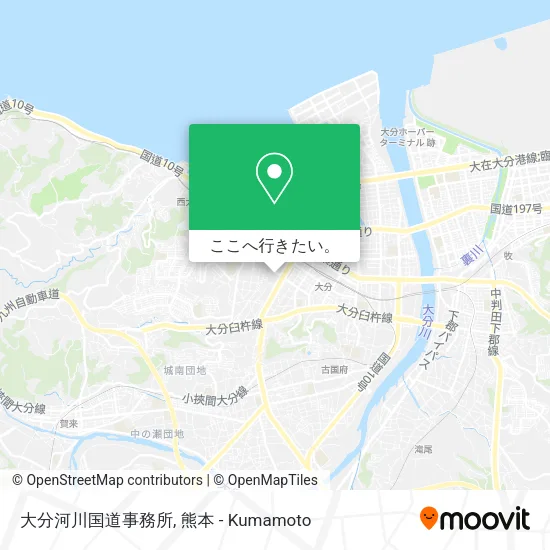 大分河川国道事務所地図