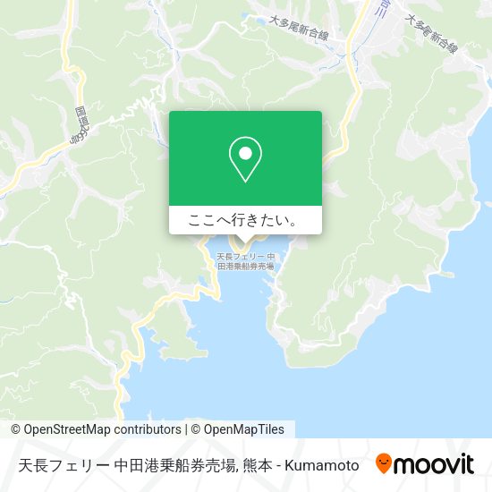 天長フェリー 中田港乗船券売場地図