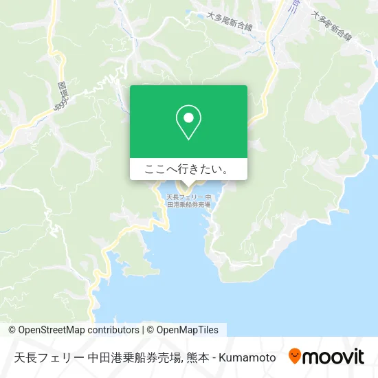 天長フェリー 中田港乗船券売場地図