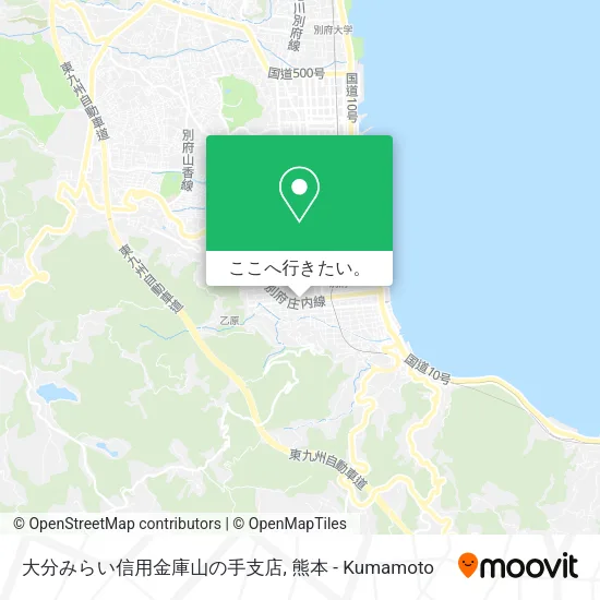 大分みらい信用金庫山の手支店地図