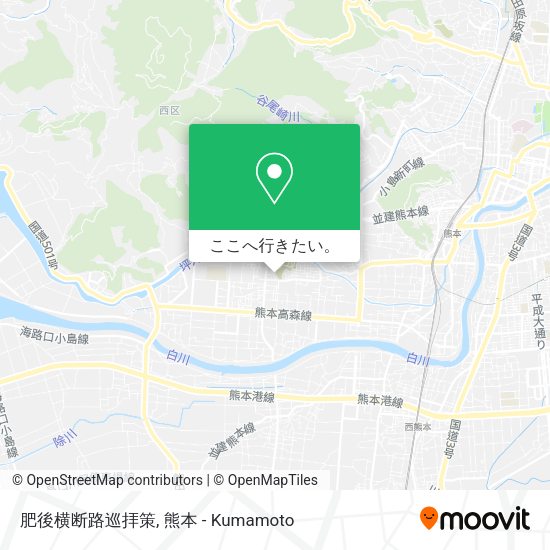 肥後横断路巡拝策地図