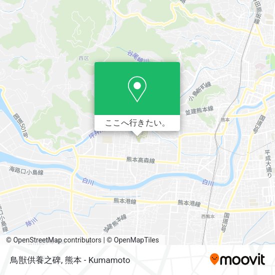 鳥獣供養之碑地図