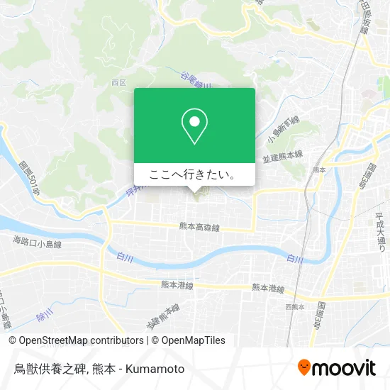 鳥獣供養之碑地図