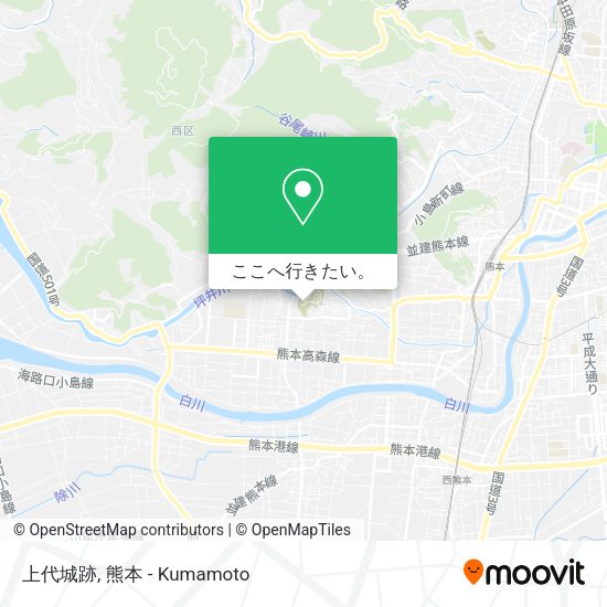 上代城跡地図