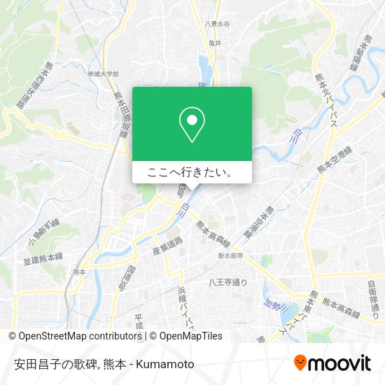 安田昌子の歌碑地図