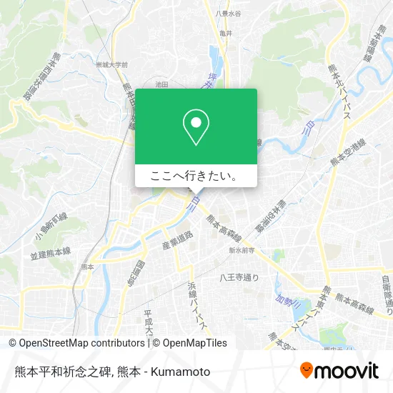 熊本平和祈念之碑地図