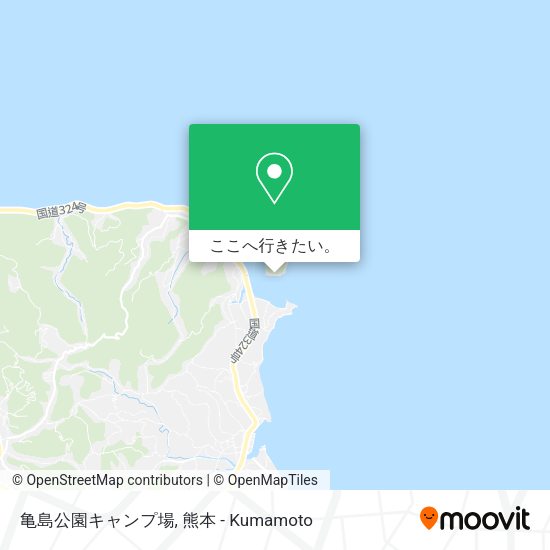 亀島公園キャンプ場地図