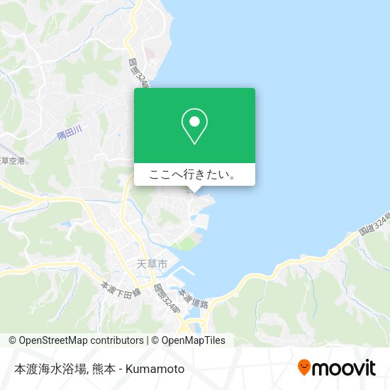 本渡海水浴場地図