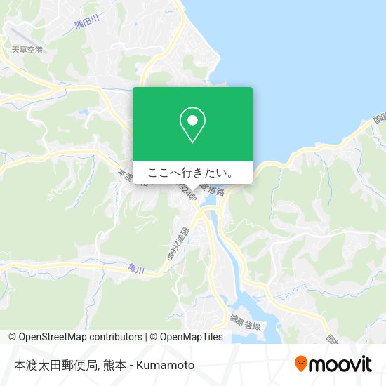 本渡太田郵便局地図