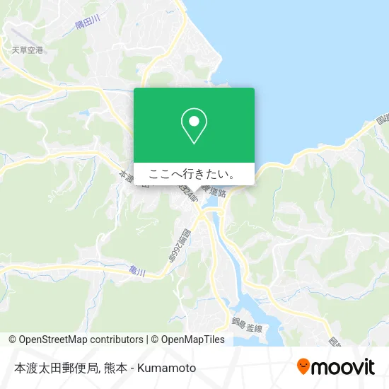 本渡太田郵便局地図