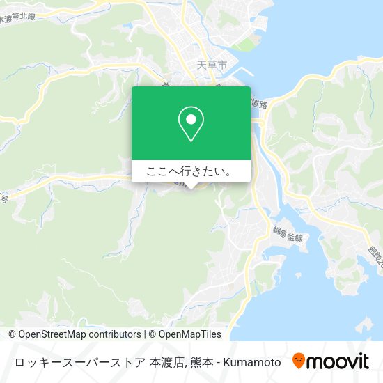 ロッキースーパーストア 本渡店地図