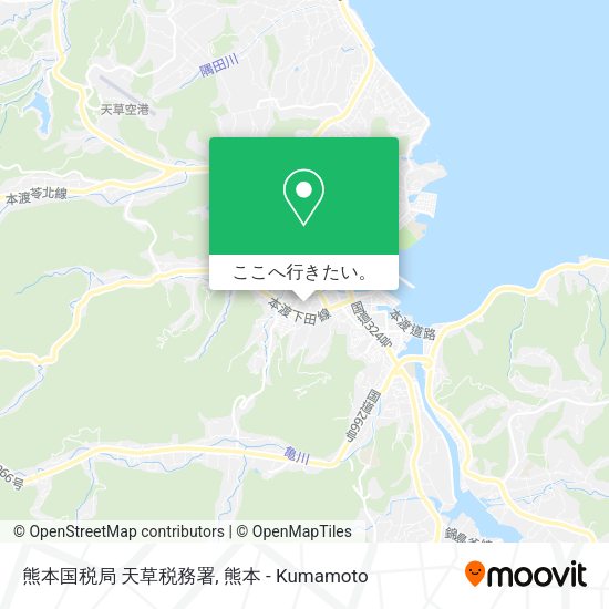 熊本国税局 天草税務署地図