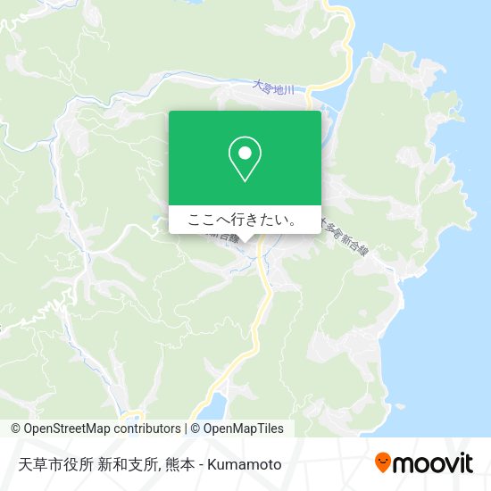 天草市役所 新和支所地図