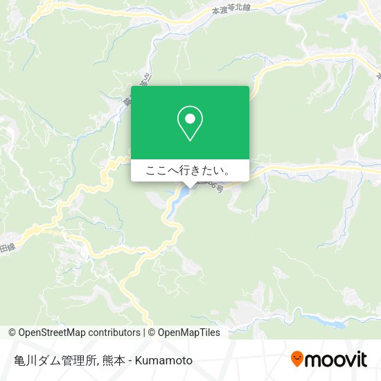亀川ダム管理所地図