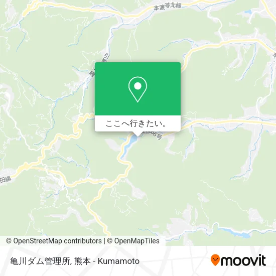亀川ダム管理所地図