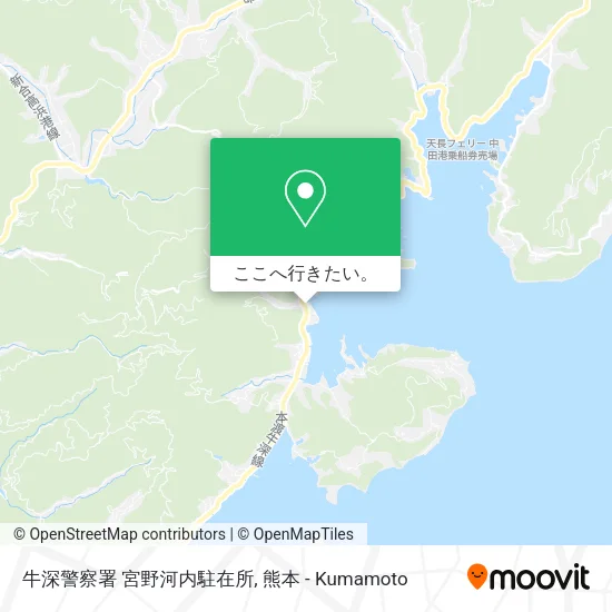 牛深警察署 宮野河内駐在所地図
