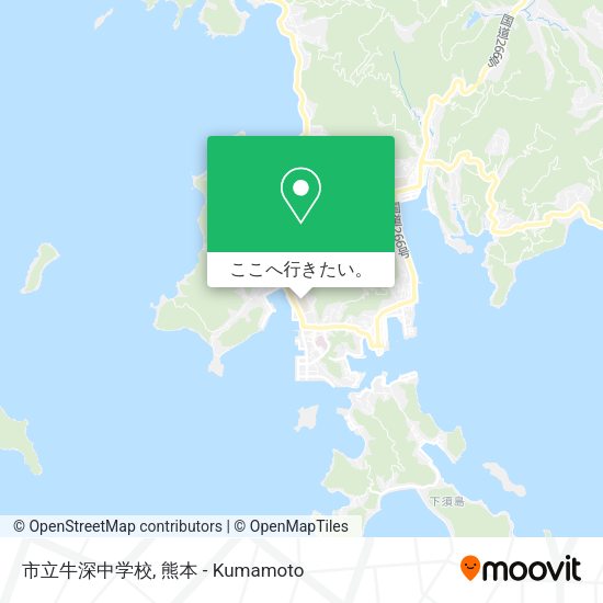 市立牛深中学校地図