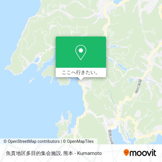 魚貫地区多目的集会施設地図