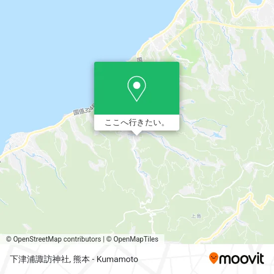 下津浦諏訪神社地図