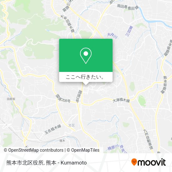 熊本市北区役所地図