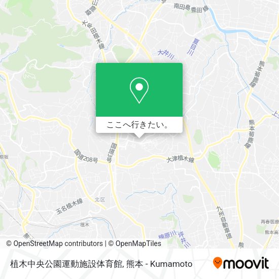 植木中央公園運動施設体育館地図