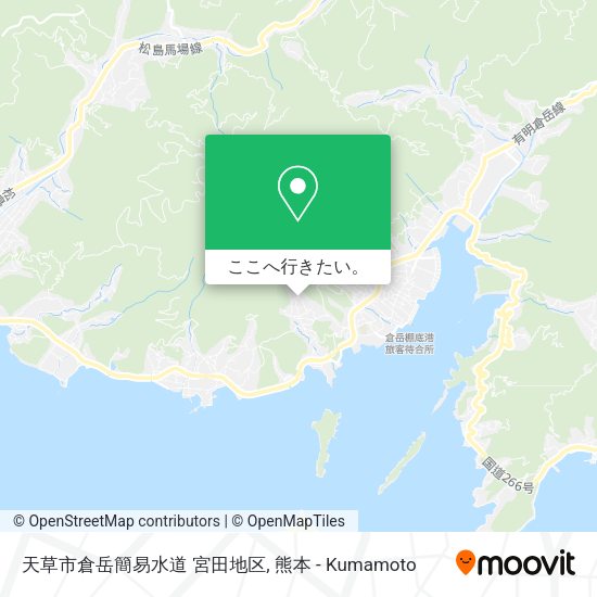 天草市倉岳簡易水道 宮田地区地図